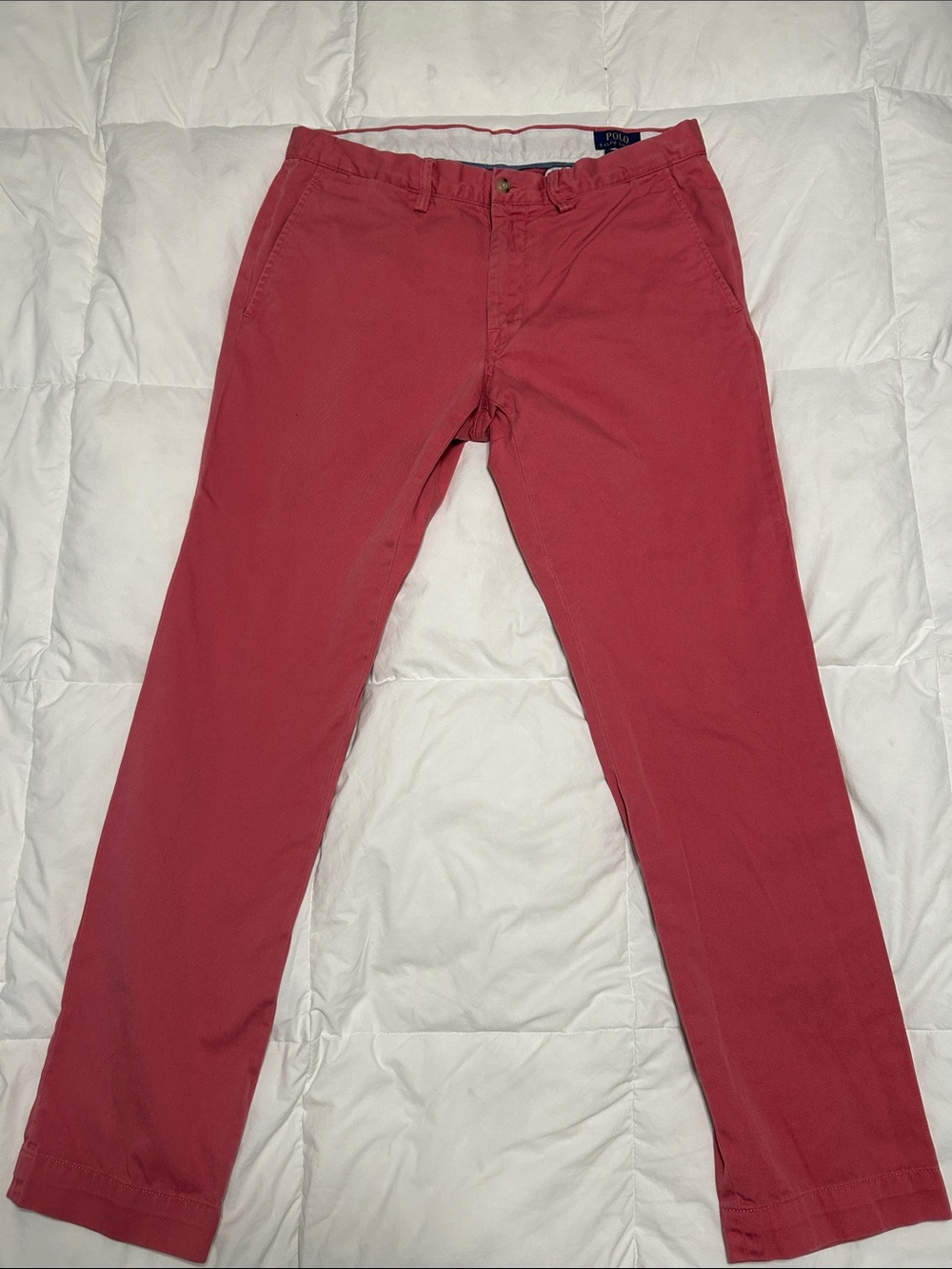 Polo by Ralph Lauren Men's Coral-Red Chino Pants - Casual, Preppy, Date night